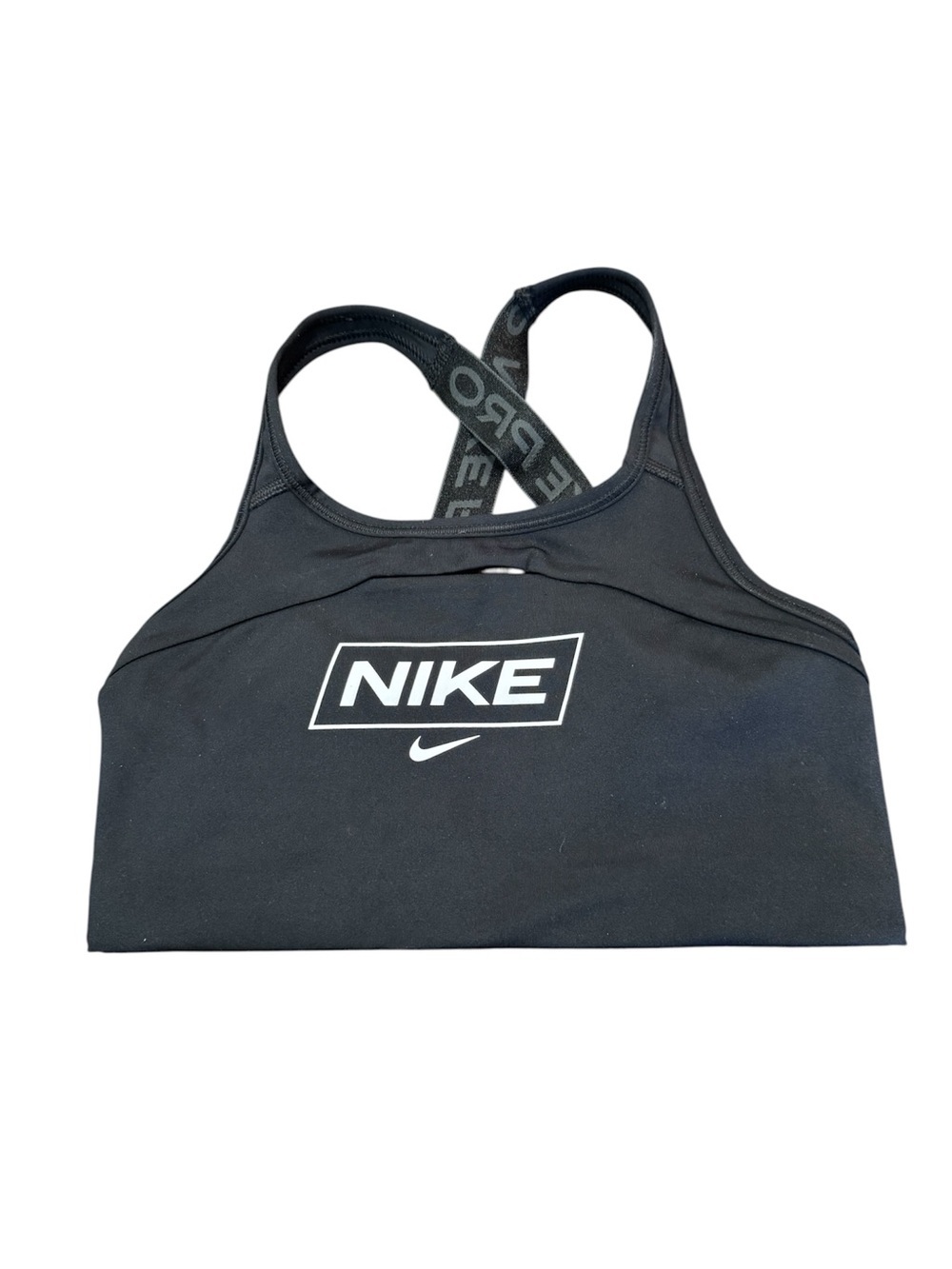 NIKE PRO Swoosh Dri Fit Support Womens Training Sports Bra Black DQ5252-010 NWT